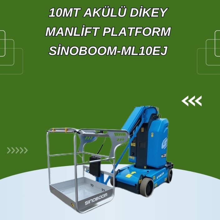 10mt Akülü Dikey Manlift Platform Sinoboom ML10EJ