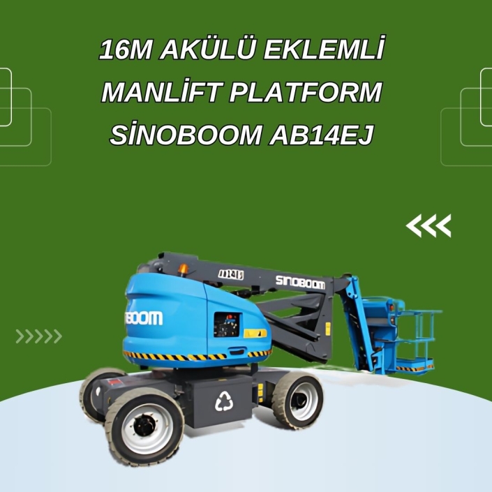 16M Akülü Eklemli Manlift Platform Sinoboom AB14EJ