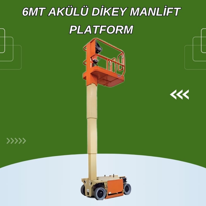 6mt Akülü Dikey Manlift Platform