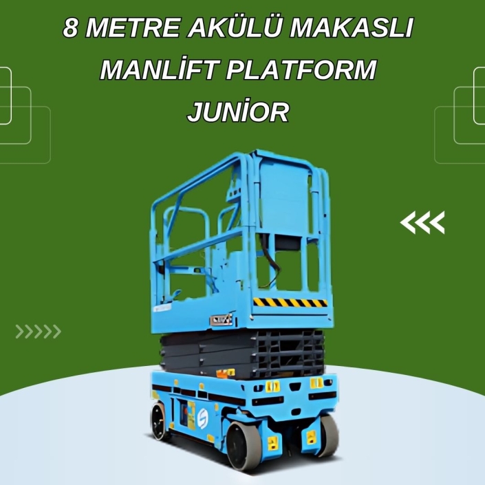 8 Metre Akülü Makaslı Manlift Platform Junior